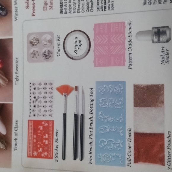 CHRISTMAS #10 PRICE REDUCED PC KISS NAIL ART  NIB=NWT - Picture 4 of 16